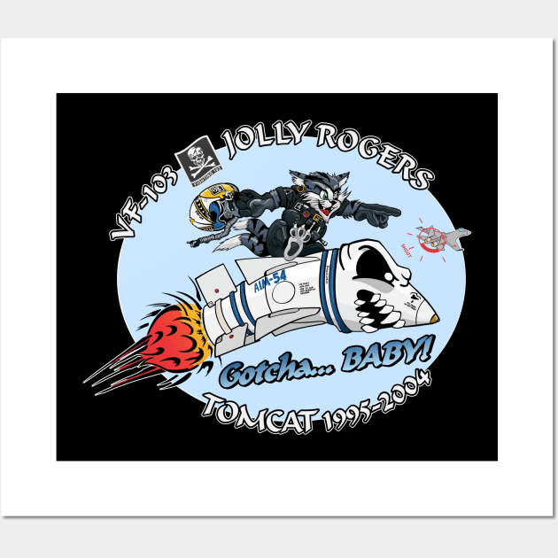 VF-103 Jolly Rogers Nose Art Wall Art by MBK